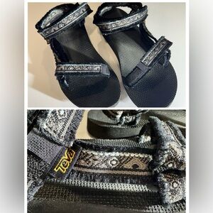 Black sz 6 Teva Velcro sandals beach boho comfortable Aztec outdoor 🩴